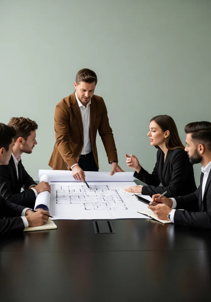 Equipe analisando tendências do mercado imobiliário